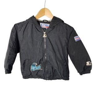 Kids‎ Vintage Starter Carolina Panthers NFL Pro Line Hooded Jacket Black Size S
